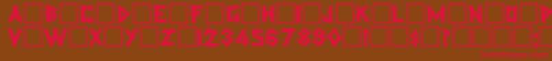 RockmakerRegular Font – Red Fonts on Brown Background