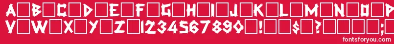 RockmakerRegular Font – White Fonts on Red Background