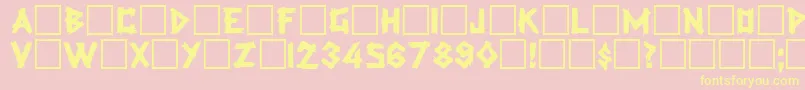 RockmakerRegular Font – Yellow Fonts on Pink Background