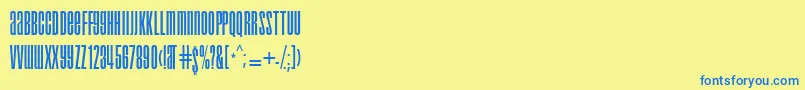 Ft1 Font – Blue Fonts on Yellow Background
