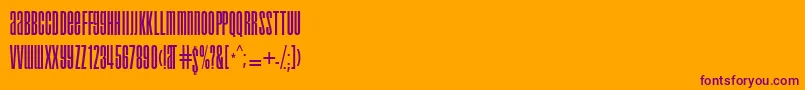 Ft1 Font – Purple Fonts on Orange Background