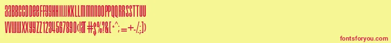 Ft1 Font – Red Fonts on Yellow Background