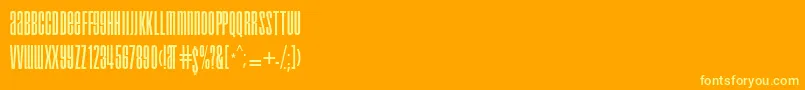 Ft1 Font – Yellow Fonts on Orange Background