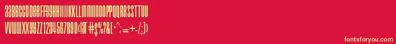 Ft1 Font – Yellow Fonts on Red Background