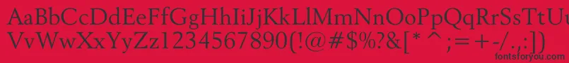 Revive565 Font – Black Fonts on Red Background