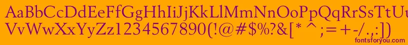 Revive565 Font – Purple Fonts on Orange Background