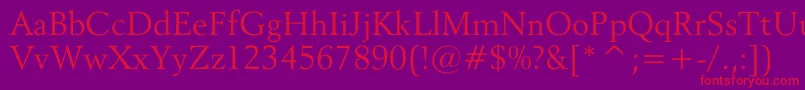 Revive565 Font – Red Fonts on Purple Background