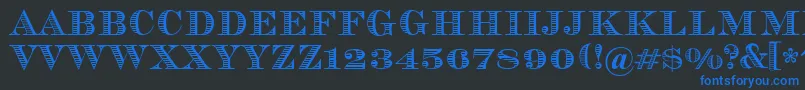 Vizit Font – Blue Fonts on Black Background