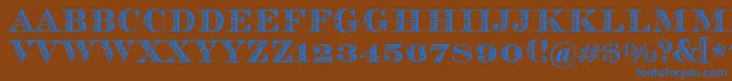 Vizit Font – Blue Fonts on Brown Background