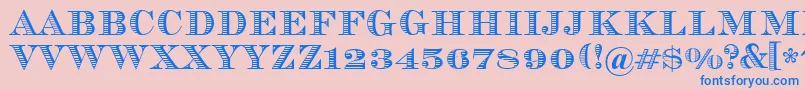Vizit Font – Blue Fonts on Pink Background