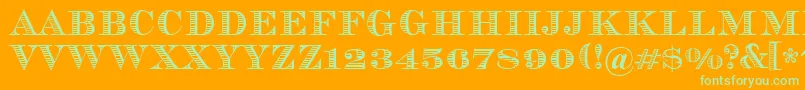 Vizit Font – Green Fonts on Orange Background