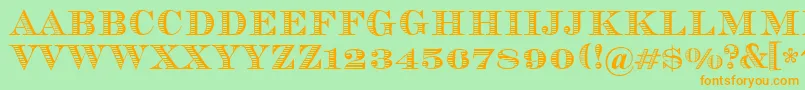 Vizit Font – Orange Fonts on Green Background