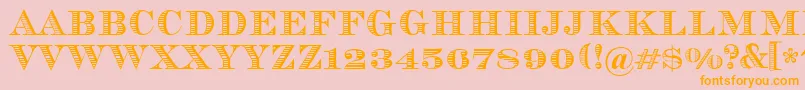 Vizit Font – Orange Fonts on Pink Background