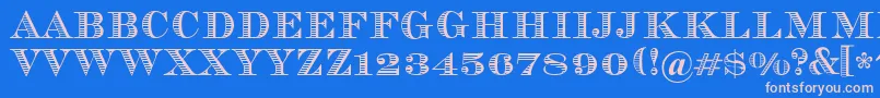 Vizit Font – Pink Fonts on Blue Background
