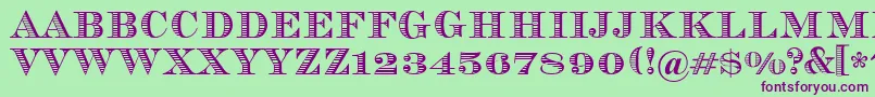 Vizit Font – Purple Fonts on Green Background