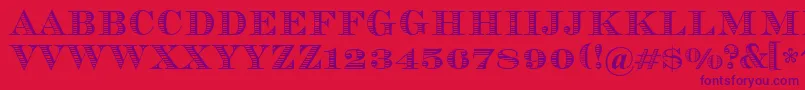 Vizit Font – Purple Fonts on Red Background