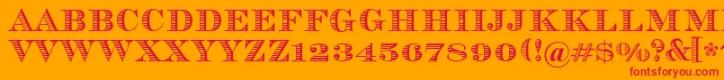 Vizit Font – Red Fonts on Orange Background