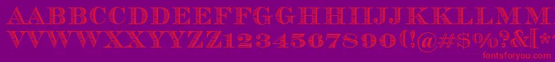 Vizit Font – Red Fonts on Purple Background