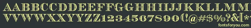 Vizit Font – Yellow Fonts on Black Background