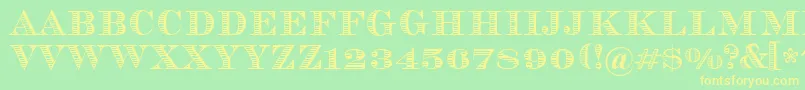 Vizit Font – Yellow Fonts on Green Background