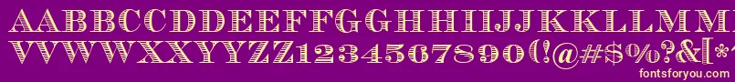 Vizit Font – Yellow Fonts on Purple Background