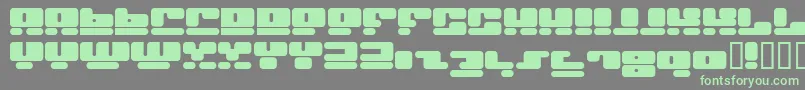 FacePlant-Schriftart – Grüne Schriften auf grauem Hintergrund