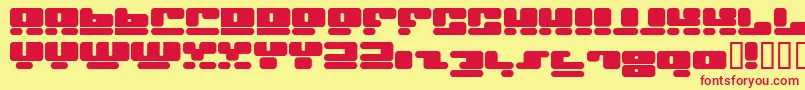 FacePlant Font – Red Fonts on Yellow Background