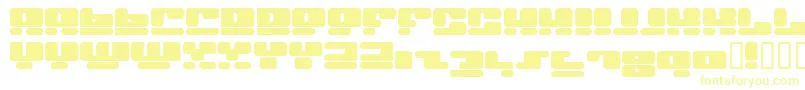 FacePlant Font – Yellow Fonts on White Background