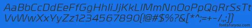MetralMediumitalic Font – Black Fonts on Blue Background