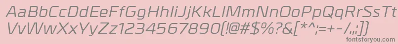 MetralMediumitalic Font – Gray Fonts on Pink Background