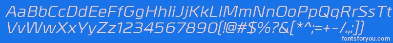 MetralMediumitalic Font – Pink Fonts on Blue Background