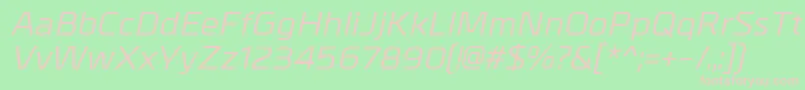 MetralMediumitalic Font – Pink Fonts on Green Background