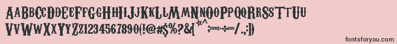 CarnevaleeFreakshow Font – Black Fonts on Pink Background