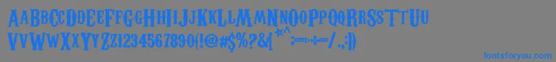 CarnevaleeFreakshow Font – Blue Fonts on Gray Background