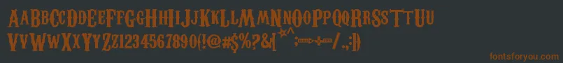 CarnevaleeFreakshow Font – Brown Fonts on Black Background