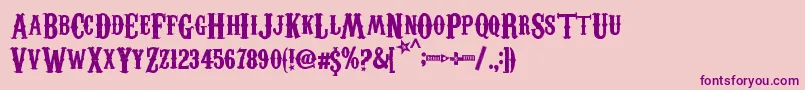 CarnevaleeFreakshow Font – Purple Fonts on Pink Background