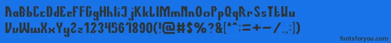 TheQuick-Schriftart – Schwarze Schriften auf blauem Hintergrund