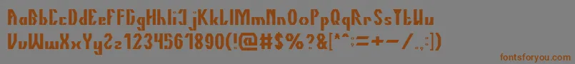 Шрифт TheQuick – коричневые шрифты на сером фоне