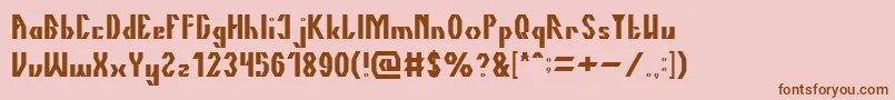 Шрифт TheQuick – коричневые шрифты на розовом фоне