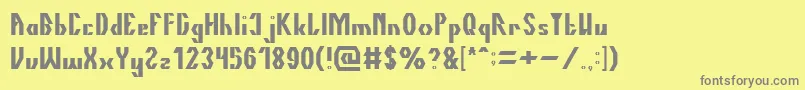 Шрифт TheQuick – серые шрифты на жёлтом фоне
