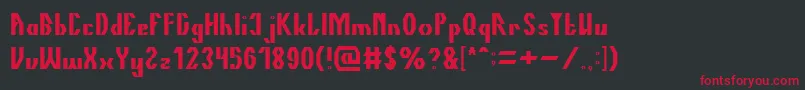 TheQuick Font – Red Fonts on Black Background