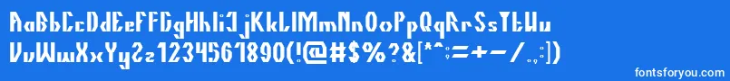 フォントTheQuick – 青い背景に白い文字