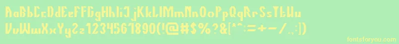 TheQuick Font – Yellow Fonts on Green Background