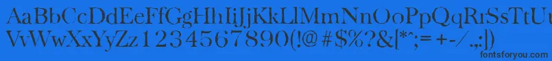 BaskervilleantiqueLightRegular Font – Black Fonts on Blue Background