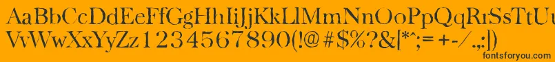 BaskervilleantiqueLightRegular Font – Black Fonts on Orange Background