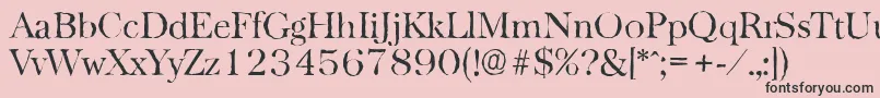 BaskervilleantiqueLightRegular Font – Black Fonts on Pink Background