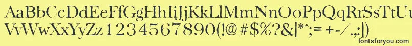 BaskervilleantiqueLightRegular Font – Black Fonts on Yellow Background