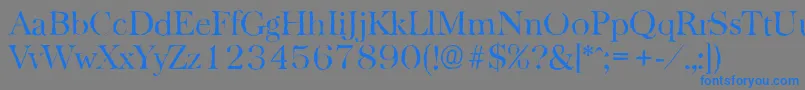 BaskervilleantiqueLightRegular Font – Blue Fonts on Gray Background