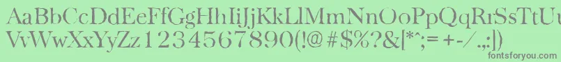 BaskervilleantiqueLightRegular Font – Gray Fonts on Green Background