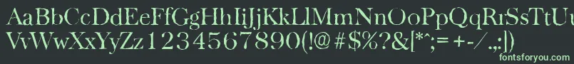 BaskervilleantiqueLightRegular Font – Green Fonts on Black Background